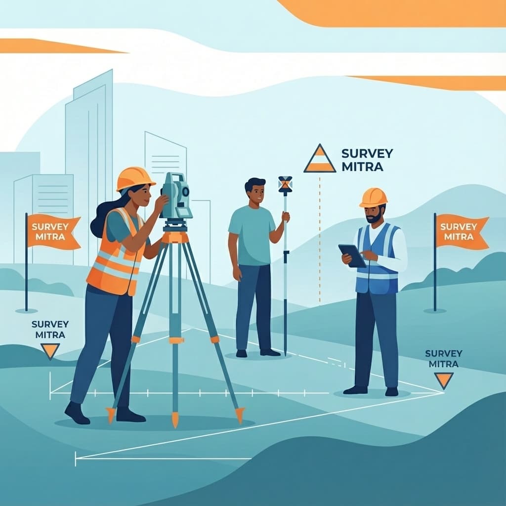 SurveyMitra Team with modern surveying equipment